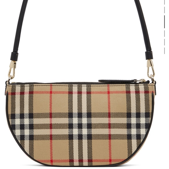 Burberry Beige Check Olympia Pouch - Picture 2 of 5